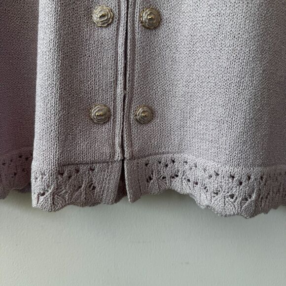 St. John Collection Women's Lavendar Sweater Blazer Size 4 - Picture 5 of 8